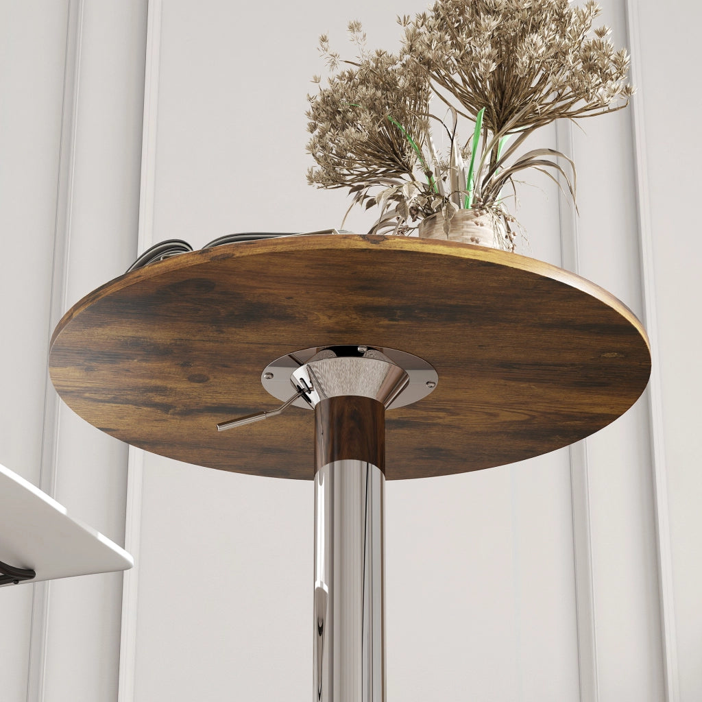 Tavolo da bar regolabile ¨C Minimal ¨C marrone 67-93 cm