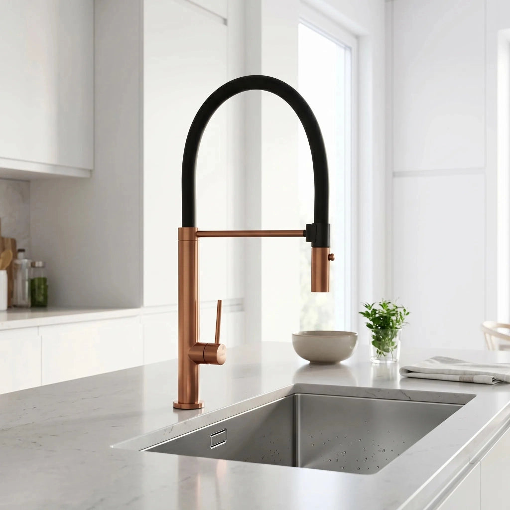 Rubinetto Da Cucina Rea Viera Copper Brush