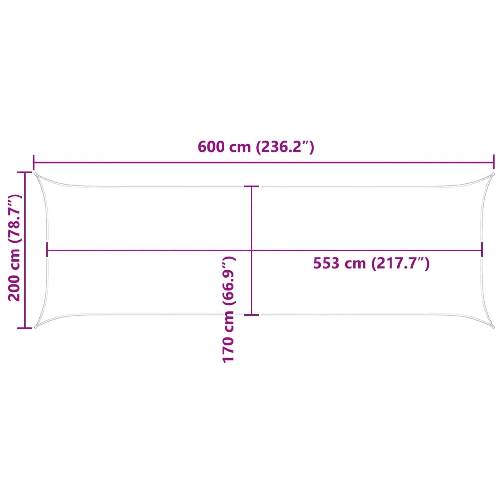 Vela da ombra solare Arancione e Marrone 6 x 2 m 42031036