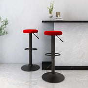 Sgabelli da Bar 2 pz Rosso Vino in Velluto 333149