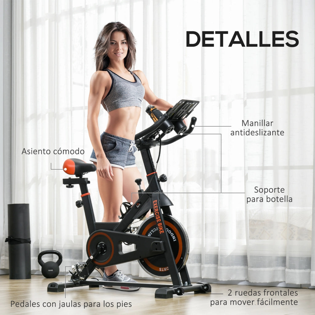 Bicicletta da Fitness ¨C Minimal ¨C Nero e Rosso