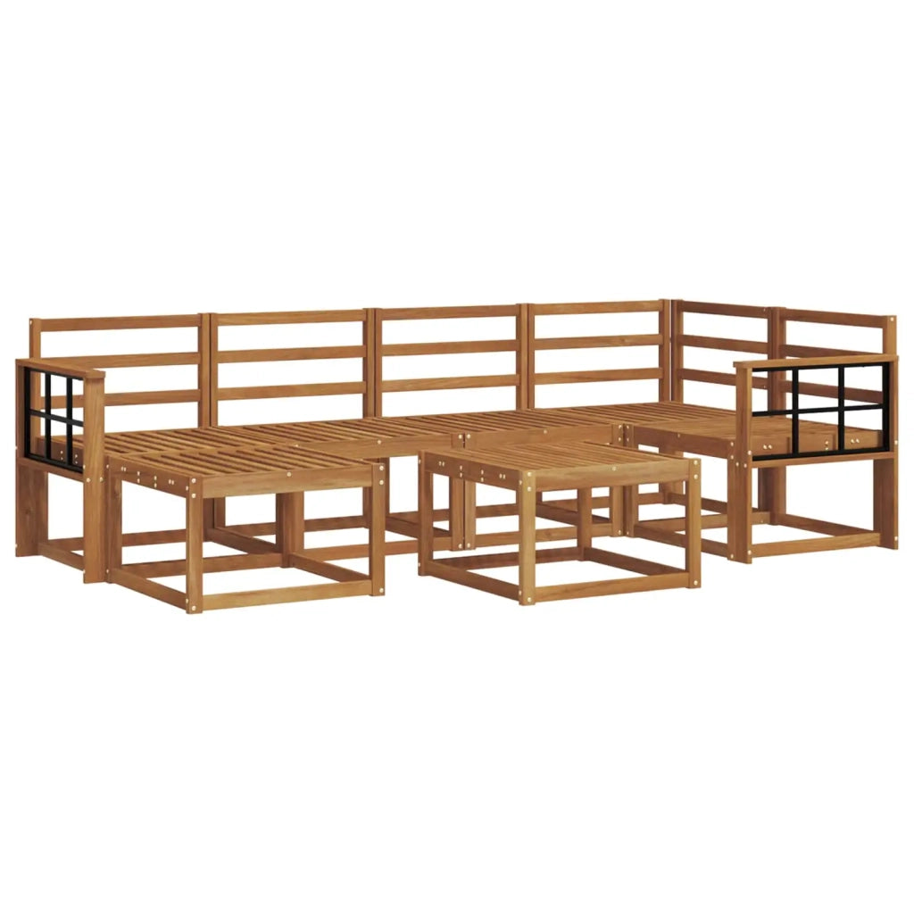 Set di divani da esterno 7 pcs Naturale
