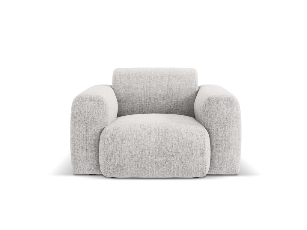 Cosmopolitan Design - Poltrona "Nolio" 2 posti in ciniglia grigio chiaro 
