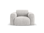 Cosmopolitan Design - Poltrona "Nolio" 2 posti in ciniglia grigio chiaro 