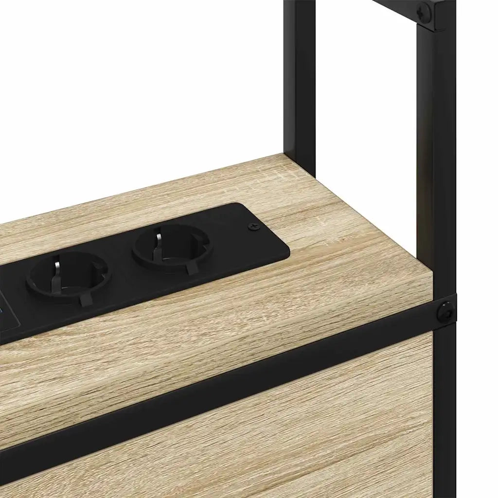 Testiera | Testata con Stazione di Carica e Storage rovere sonoma