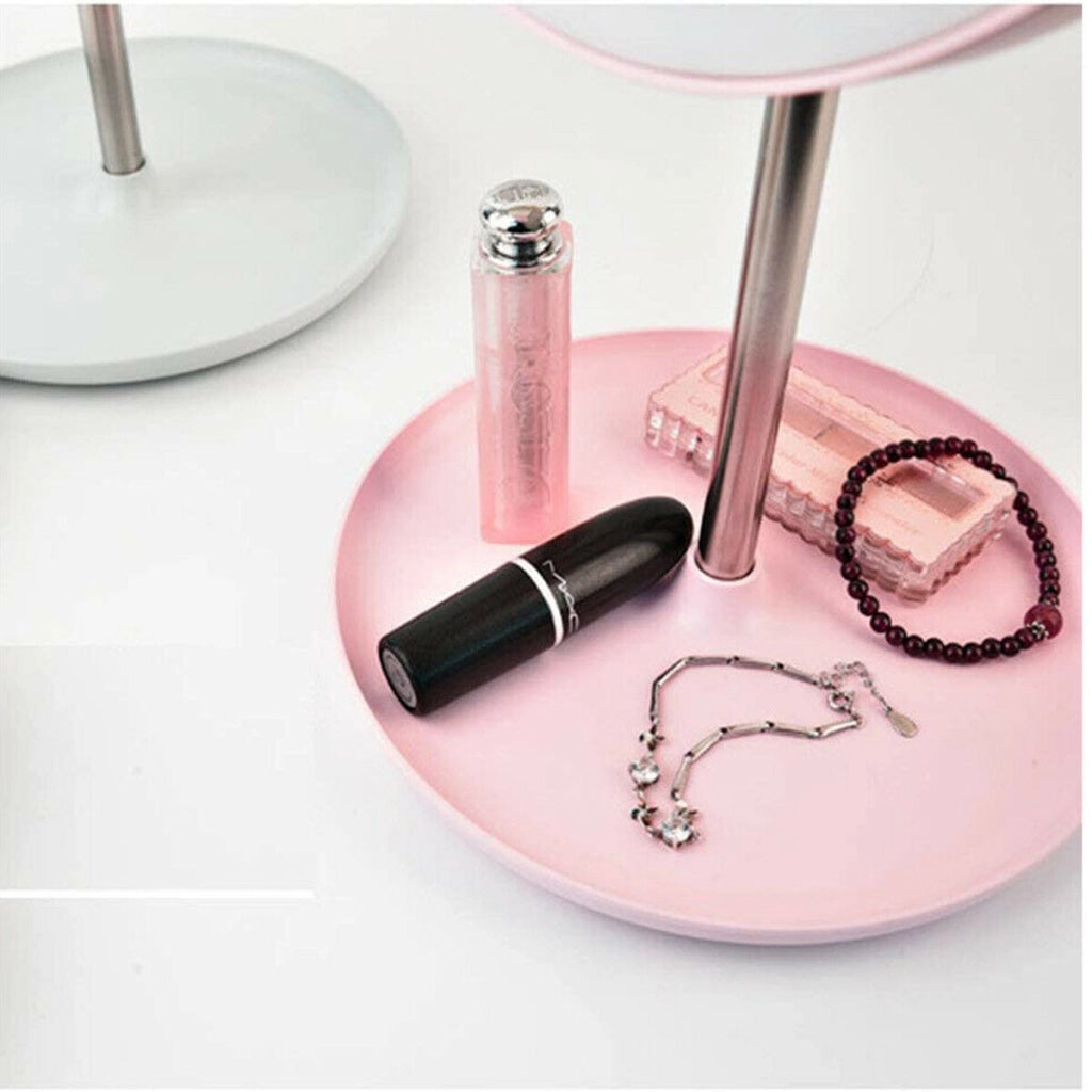 SPECCHIO TRUCCO CON LUCE LED BASE GIREVOLE BIANCO MAKE UP ILLUMINATO TOUCH 0246