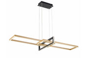 Lampada a sospensione Aspen LED 36W nero/oro Reality