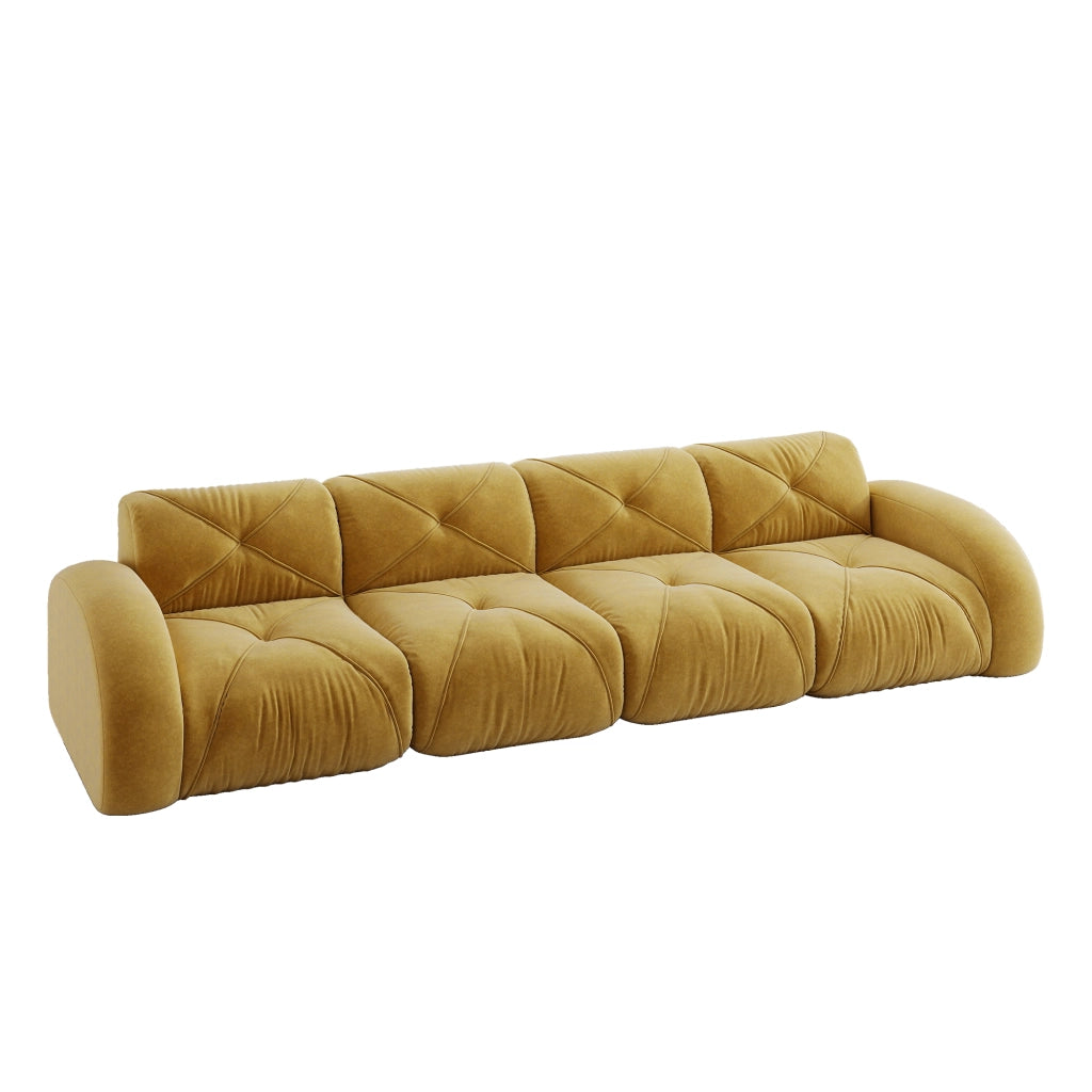 Sof¨¤ modulare senza cornice - Zephmum- 4 posti extra grande tessuto Chenille antiscivolo