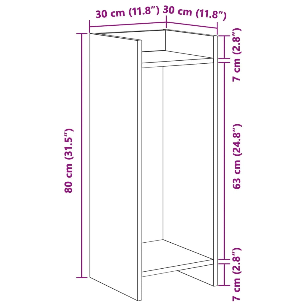 Supporto per piante Sonoma grigio 30 x 30 x 80 cm 899588