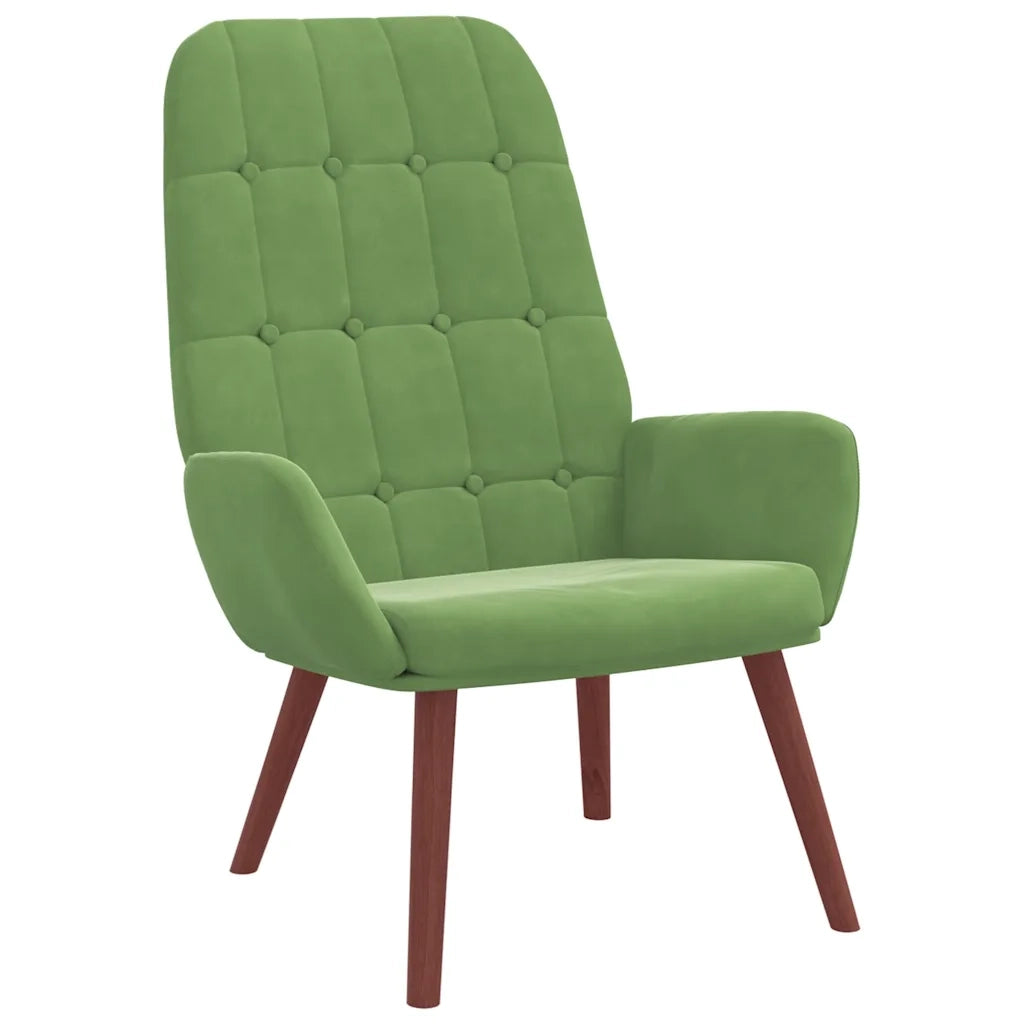 Sedia Relax Verde Chiaro in Velluto 4102635