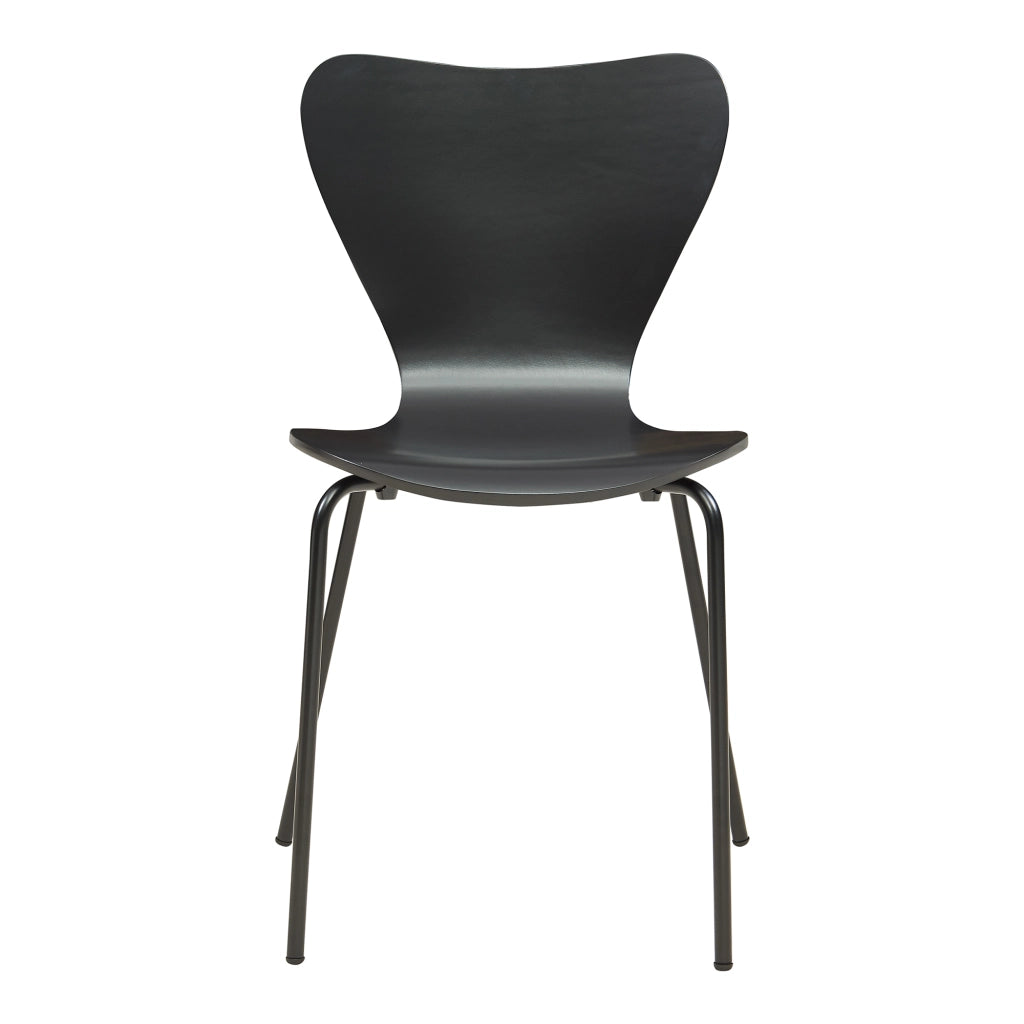 Set di 4 Sedie da Sala Essunga Impilabili - Nero [en.casa]