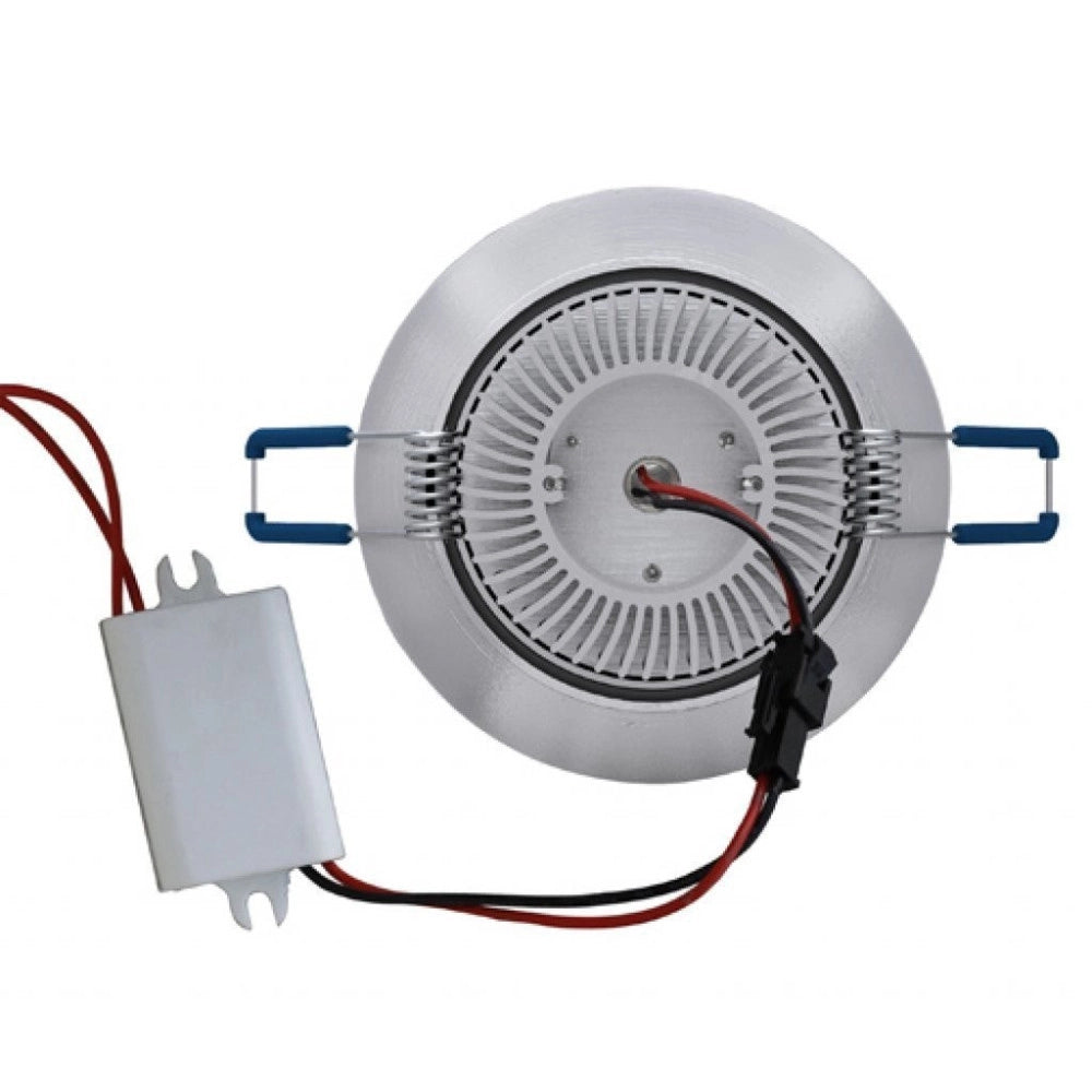 Trade Shop - Faretto 3 Led 3 W Ad Incasso Con Alette A Molla Rotondo Luce Fredda O Calda -