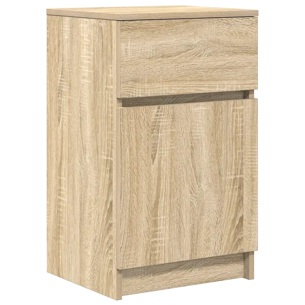 Set di 2 Comodini | Armadio da Notte | Mobiletto da notte Rovere Sonoma 39x35x65 cm in Legno Multistrato