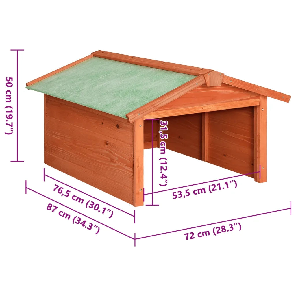 Casetta per Tosaerba Robotizzato 72x87x50 cm Massello di Abete CFW9632815