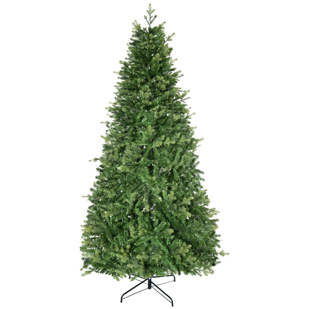 Albero di Natale Artificiale e Ignifugo per Interni con 2056 Rami e Base in Metallo, ?124x228 cm, Verde