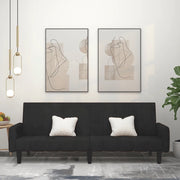 Divano Letto a 2 Posti-Sofa Letto 2 Posti-Daybed Nero in Velluto 641257