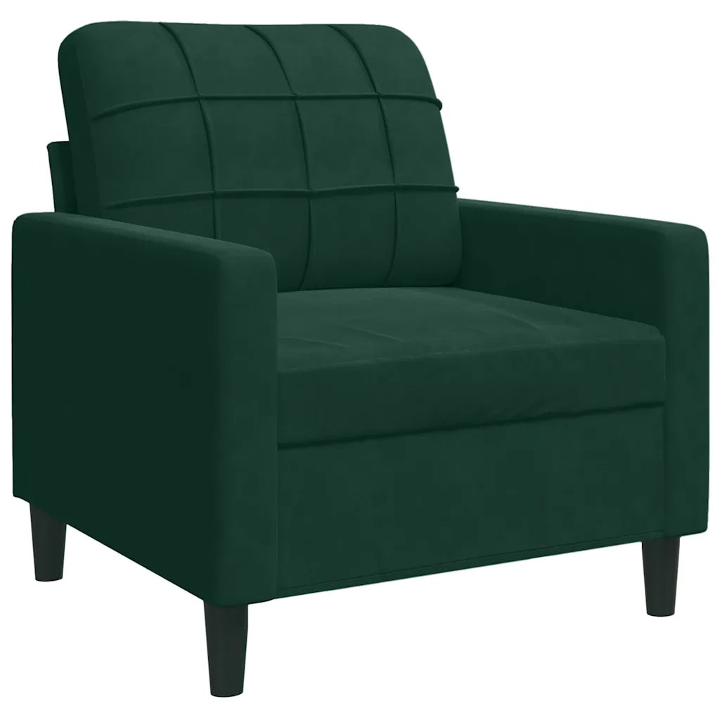 Set di Divani 4 pz con Cuscini Verde scuro in Velluto 3278443