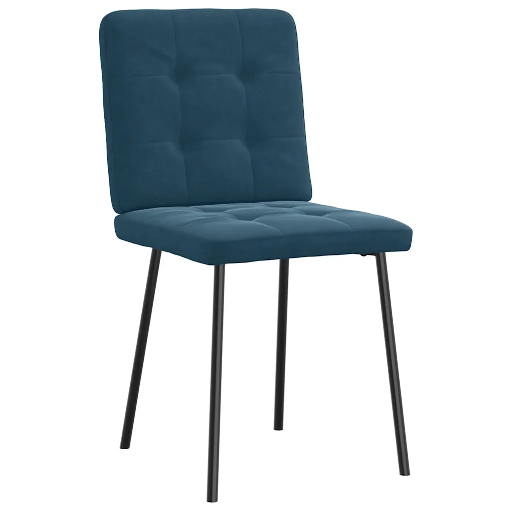 Sedie da Pranzo 2 pz Blu in Velluto 4101067
