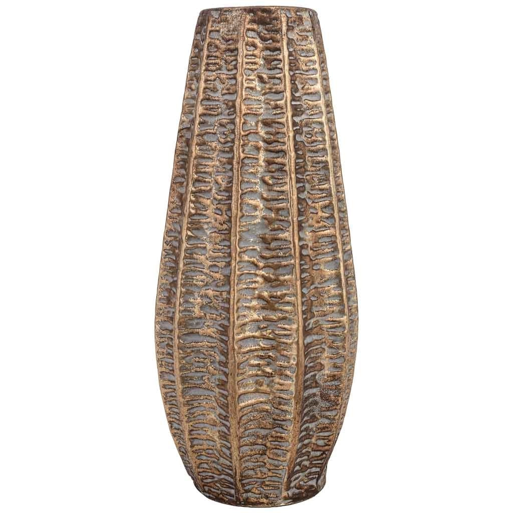 Vaso in metallo dorato 20x20x46 cm (altezza)