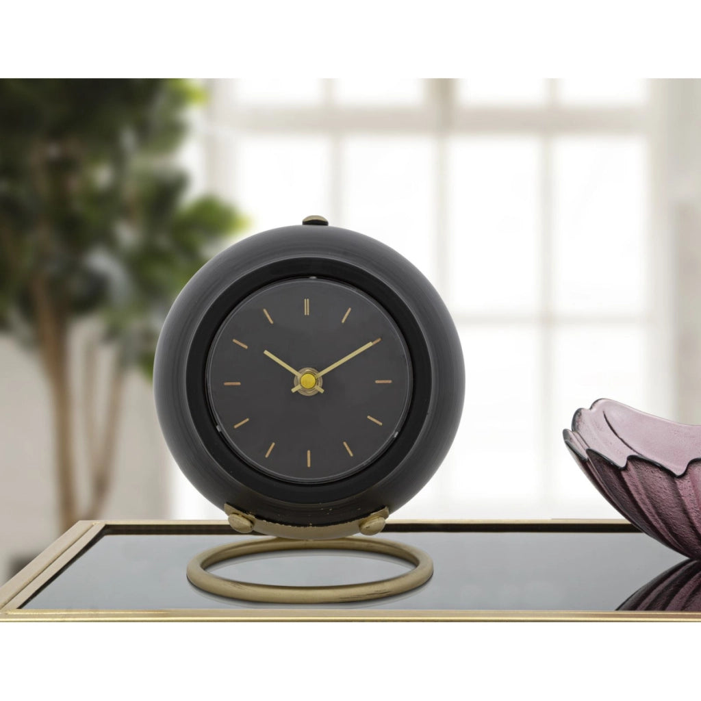 Orologio da Tavolo VKH295, Nero, Metallo, 16x13x19 cm