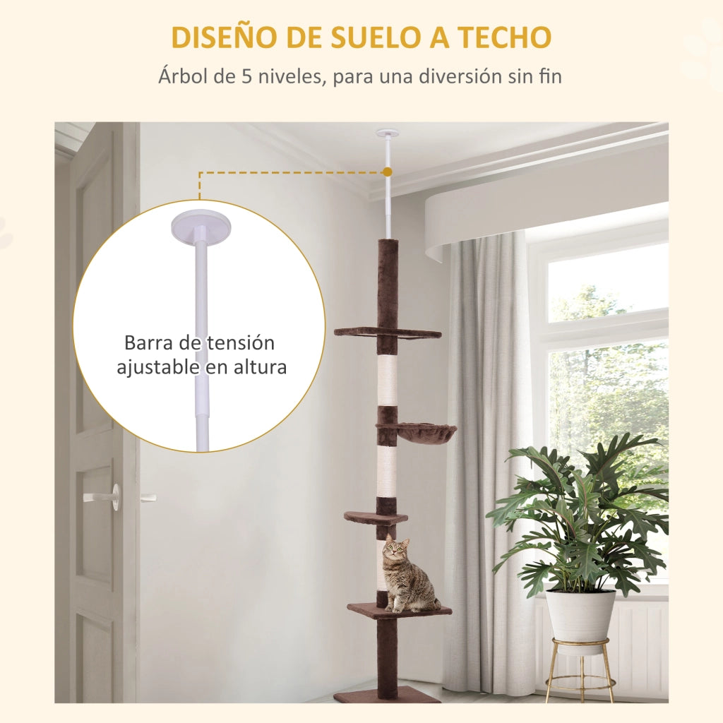 Albero per Gatti ¨C Minimal ¨C Marrone 230-260 cm