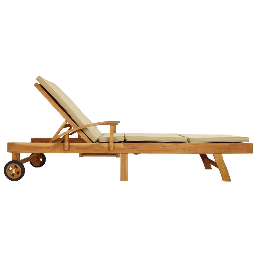 Lettino da sole 100% Poliestere Teak Solido 42032673