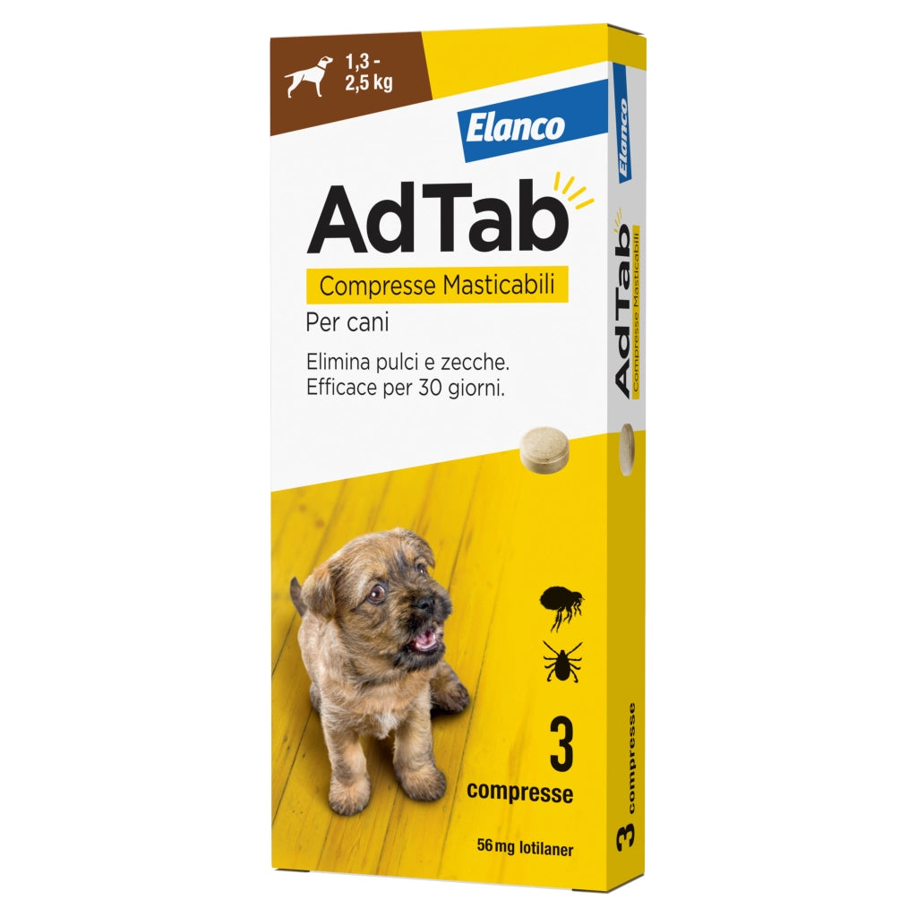 ADTAB COMPRESSE MASTICABILI PER CANI 1,3 - 2,5 KG- 1,0 pz