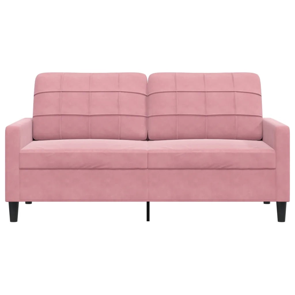 Divano a 2 Posti Rosa 140 cm in Velluto 4007627