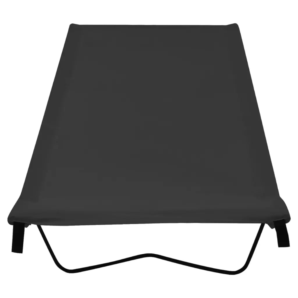 Lettino da Campeggio 180x60x19cm Tessuto Oxford e Acciaio Nero CFW6710674