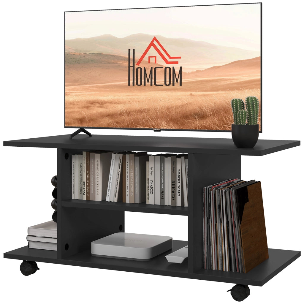 Mobile TV con Ruote ¨C Minimal ¨C Nero 80x40x40 cm