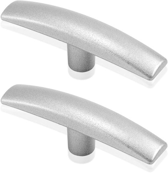 Manubrio per gestione rifiuti 2 pezzi - Lavorazione metallica - Sostituzione - Adatto per 3,8/5,1/7,6cm - Duraturo - Dimensioni 8,1x2,5cm - Manubrio per gestione rifiuti