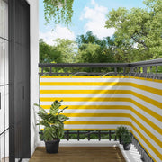Schermo da balcone Giallo e Bianco 100 x 600 cm Tessuto Oxford 42030624
