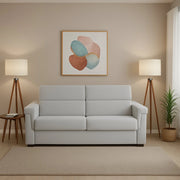 Tenna, Divano Letto 2 Posti Sfoderabile Made in Italy, 185x95 cm Grigio Chiaro
