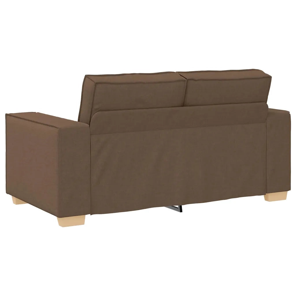Divano 3 pcs Marrone 220 x 80 x 84 cm Tessuto misto lino 3324613