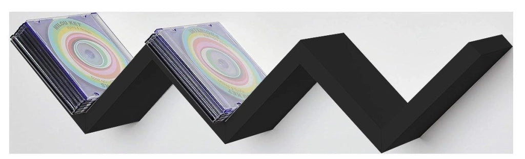 MENSOLA ZIG ZAG DIMENSIONI 59X12X12 CM IN COLORE NERO
