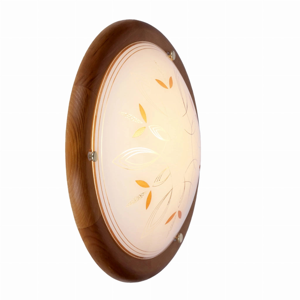Plafoniera Candellux Rustica 30cm rovere bianca E27