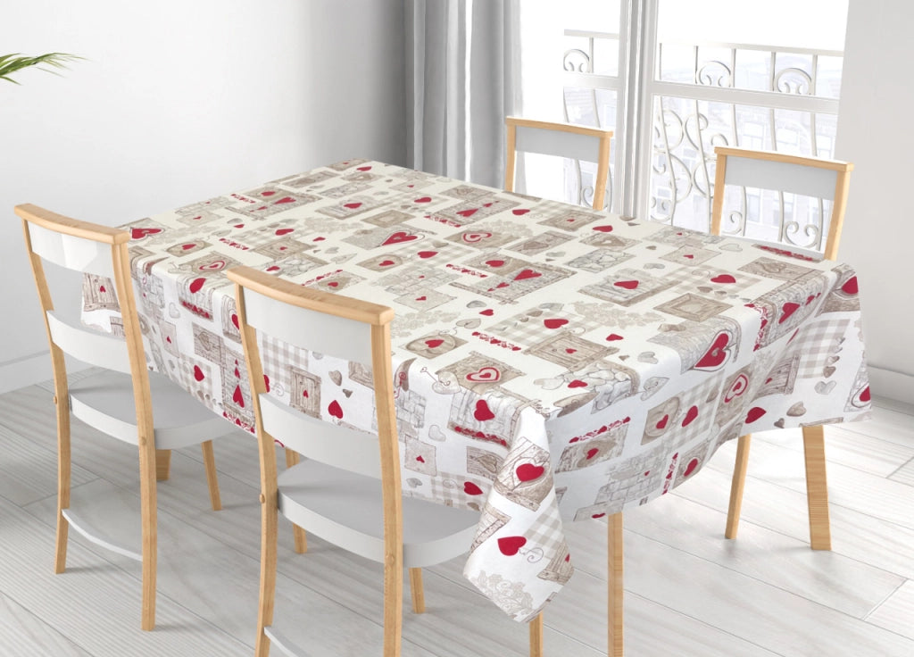 Tovaglia Per Salotto Cucina Tavolo 100% Cotone Made In Italy San Candido - 140x240 - San Candido