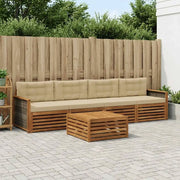 Set di divani da esterno con cuscino 5 pcs Naturale e Beige 3382991