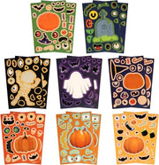 Sticker Halloween, 16 pezzi con tema pompoen e scheletro.