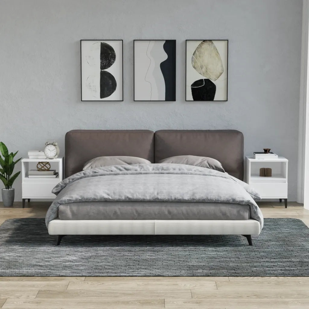Set di 2 Comodini | Armadio da Notte | Mobiletto da notte in Bianco 40x35x50 cm