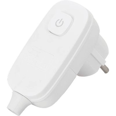 SPINA MOBILE SCHUKO + INTERRUTTORE AIGOSTAR - BIANCO 2P+T 16A- 3 pezzi