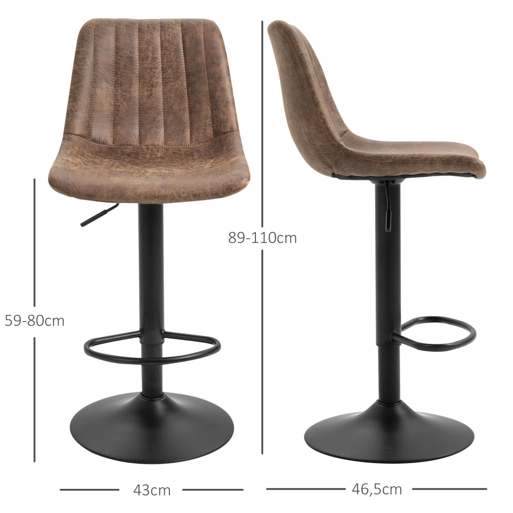 Sgabello da bar ¨C Minimal ¨C marrone, altezza regolabile