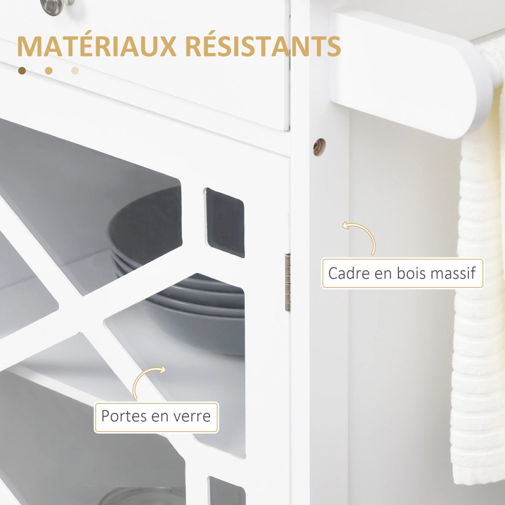 Tavolino da cucina con ruote ¨C Minimal ¨C Bianco