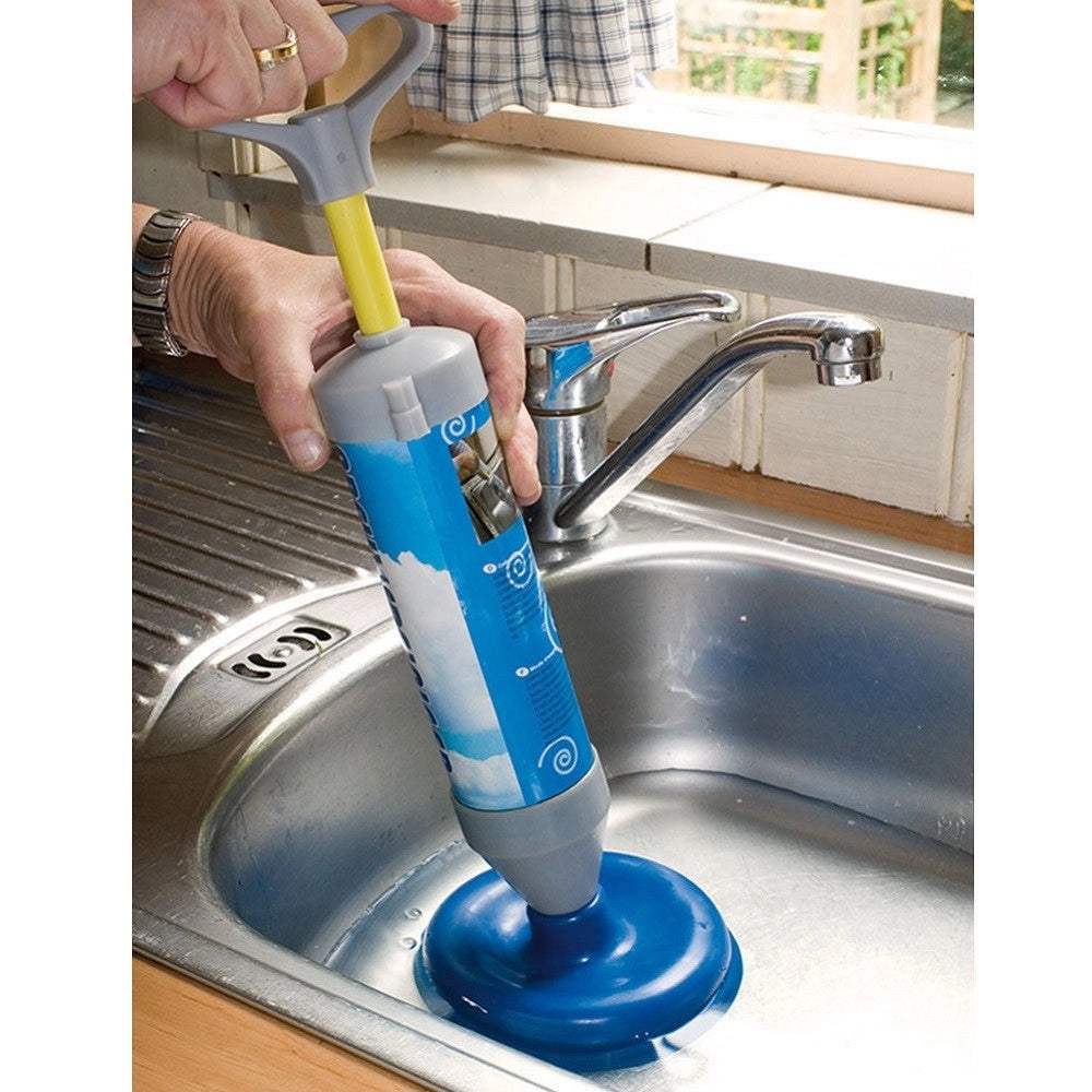 Trade Shop - Stura Lavandino A Pompa Con Ventosa Per Tubi Lavello Lavandini Wc Bagno -