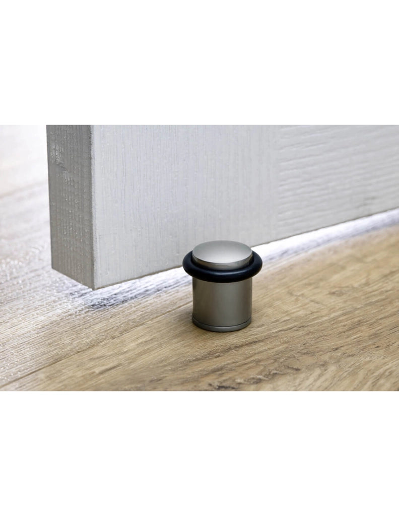 Fermaporta da pavimento, da avvitare, satinato, Ø 29 mm, altezza 38mm - THIRARD