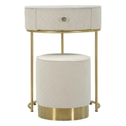 Comodino VKH755, Beige, Legno, 52x52x70 cm