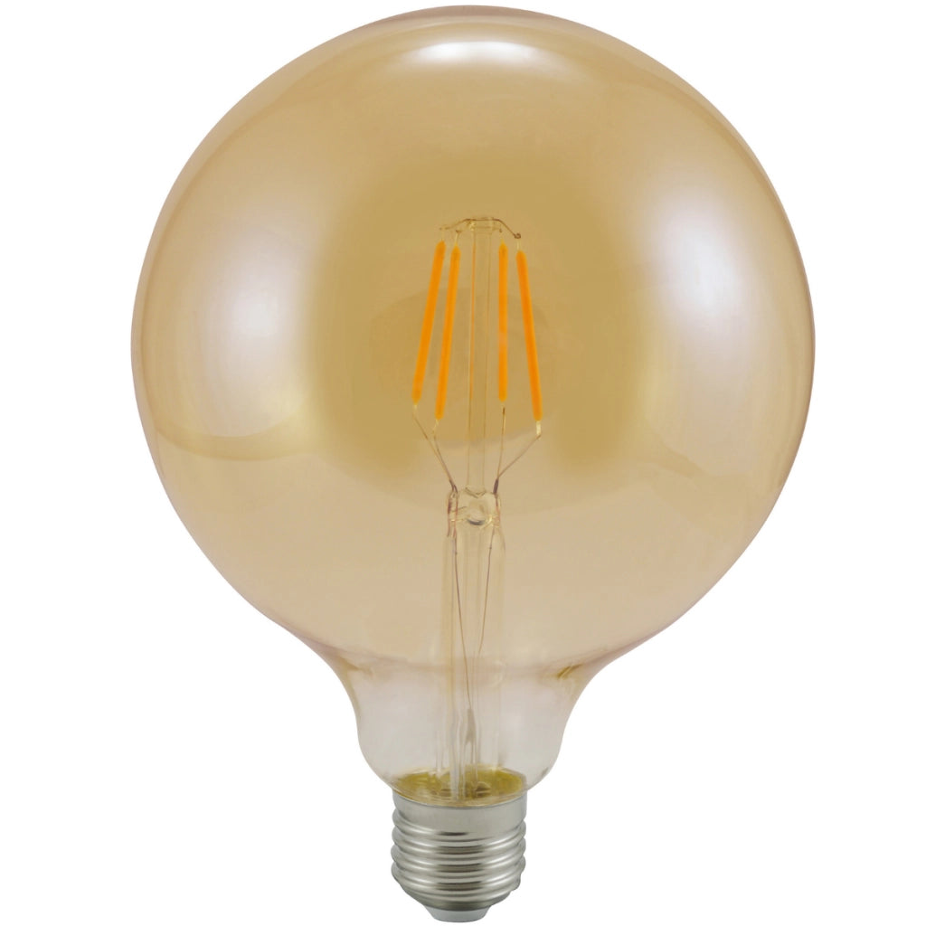 Lampadina LED Filament G125 E27 2000K 350lm Ambra Polux