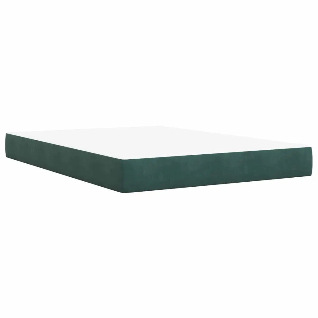 Letto box spring con materasso Verde Scuro 140 x 200 cm Velluto 3450737