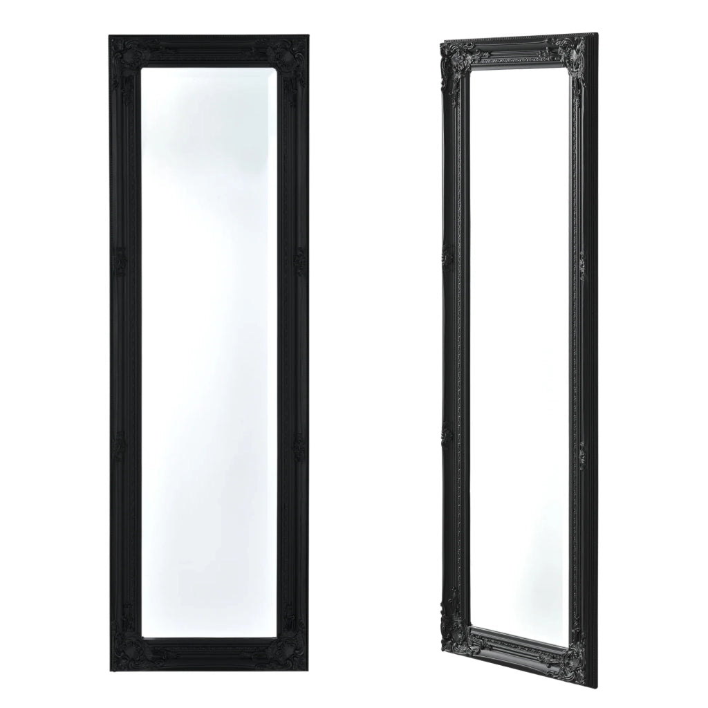 Specchio da parete 132 x 42 x 3,5 cm nero 03_0007910