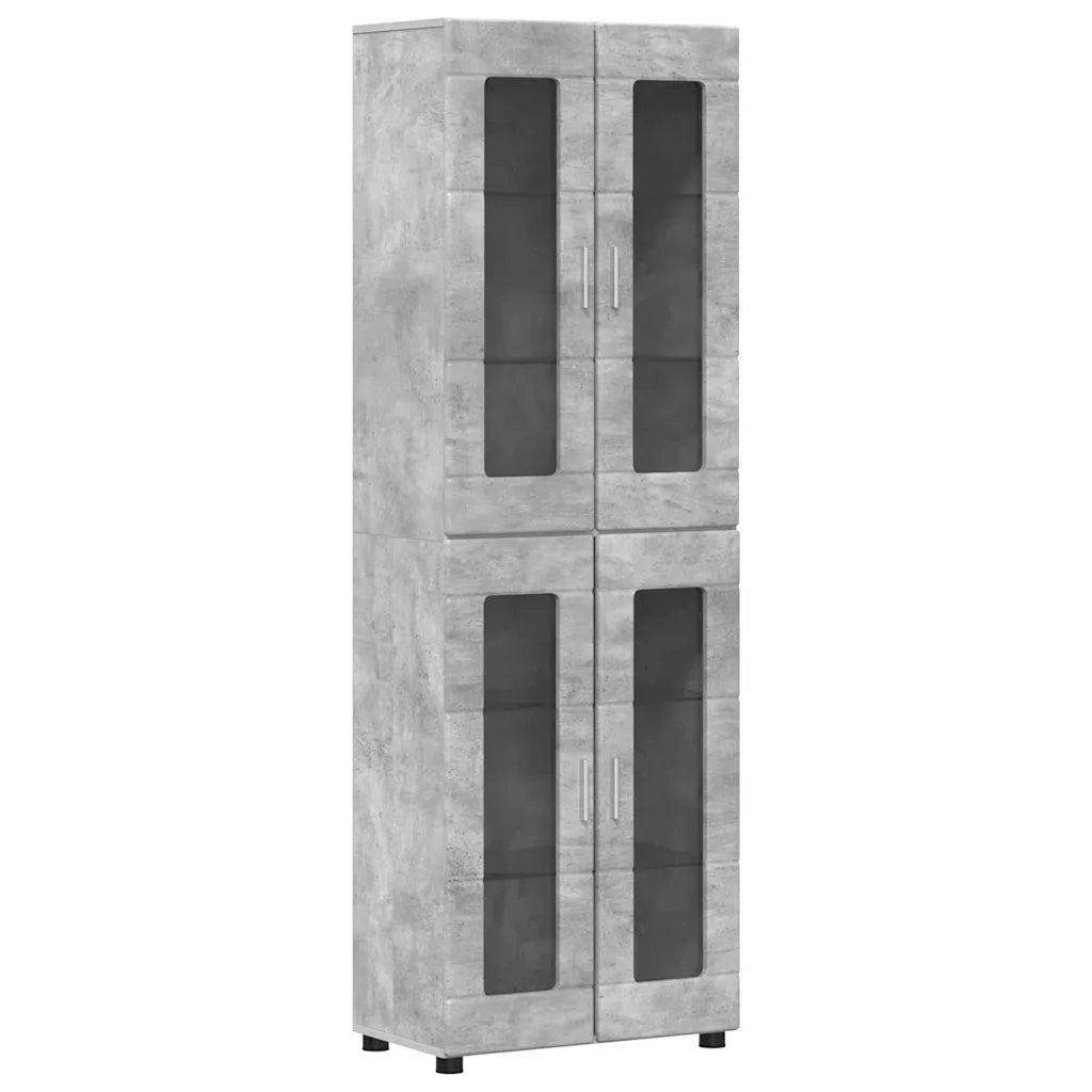 Credenza con lo scaffale FLORIN Grigio cemento 60 x 35 x 182 cm 3397907